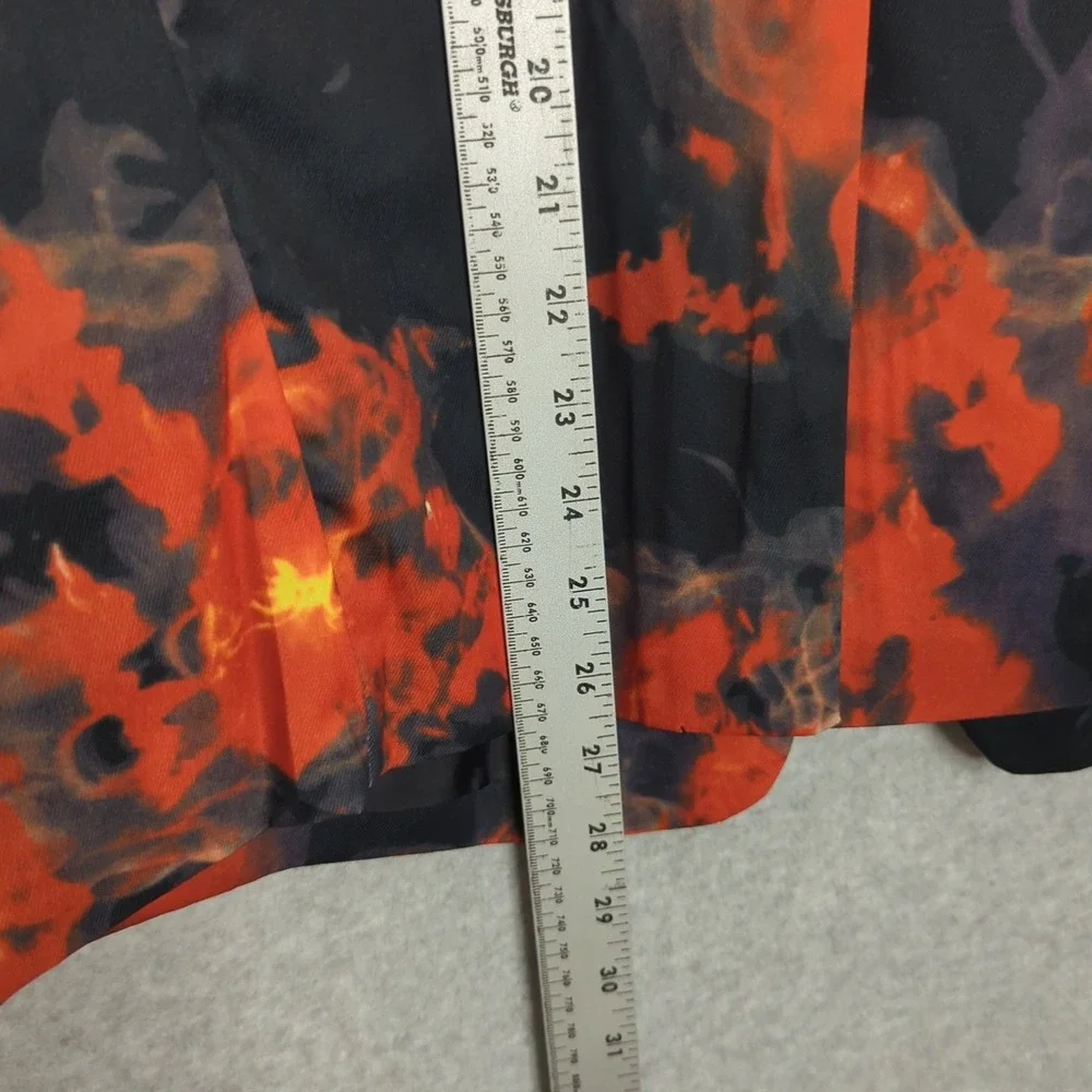 Cloudstyle‎ Men's Abstract Paint-Splatter Party Blazer Jacket Orange Black NWT S
